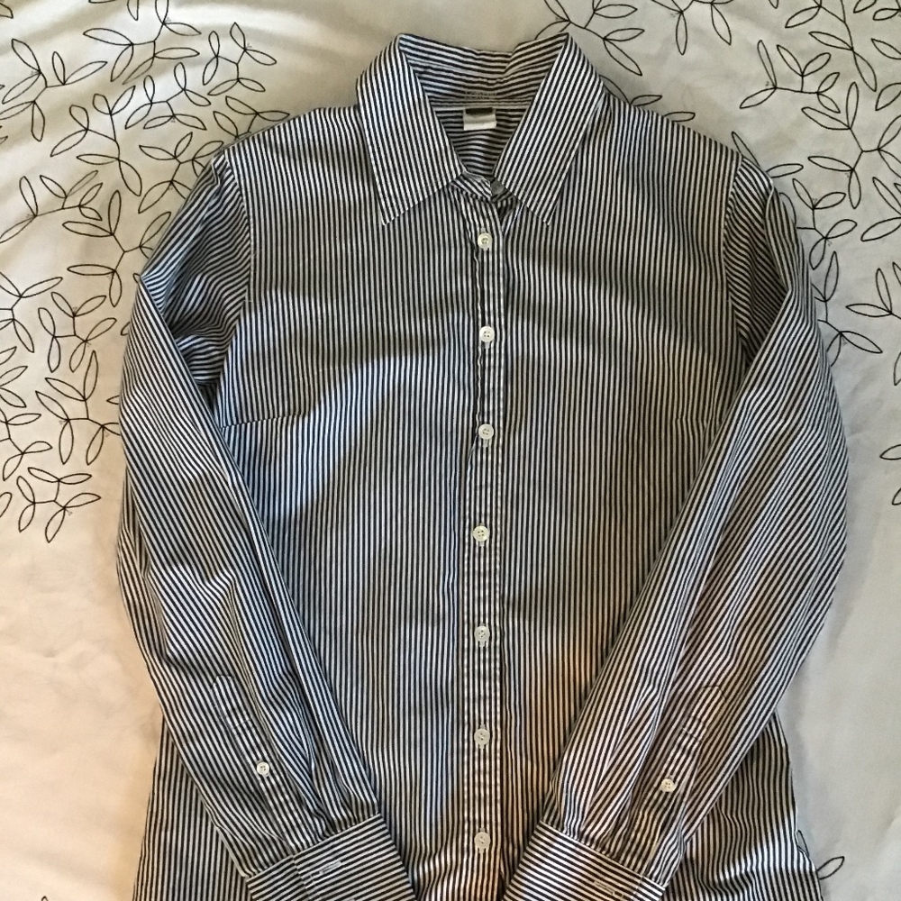 J crew striped dress shirt button down size medium